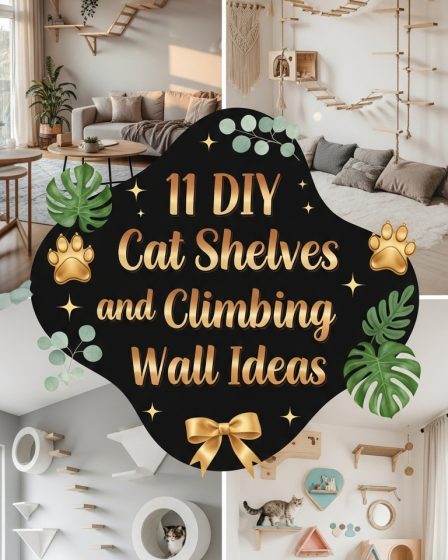 11 DIY Cat Shelves and Climbing Wall Ideas 11 DIY Cat Shelves and Climbing Wall Ideas