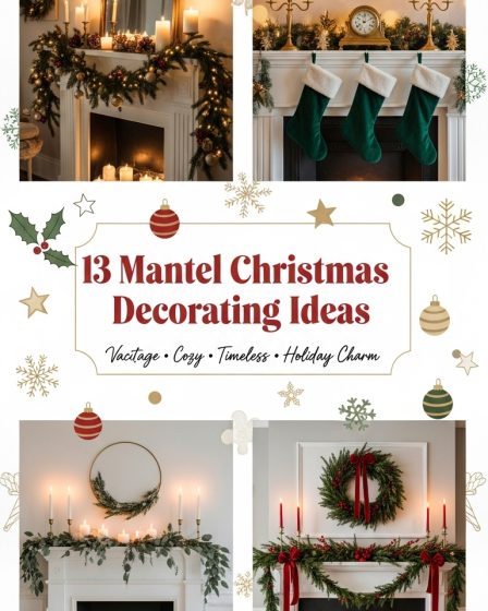 13 Amazing Mantel Christmas Decorating Ideas