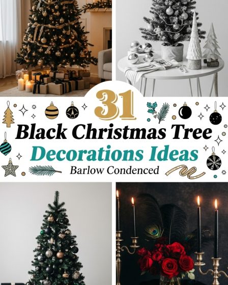 31 Black Christmas Tree Decorations Ideas