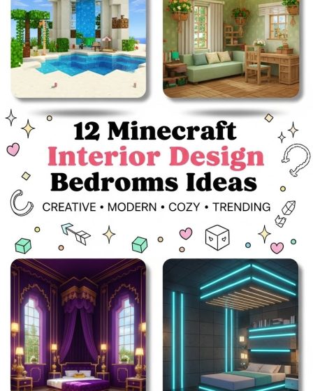 12 Minecraft Interior Design Bedrooms Ideas