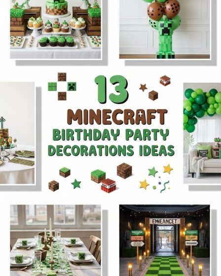 13 Minecraft Birthday Party Decorations Ideas
