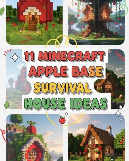 11 Minecraft Apple Base Survival House Ideas 11 Minecraft Apple Base Survival House Ideas
