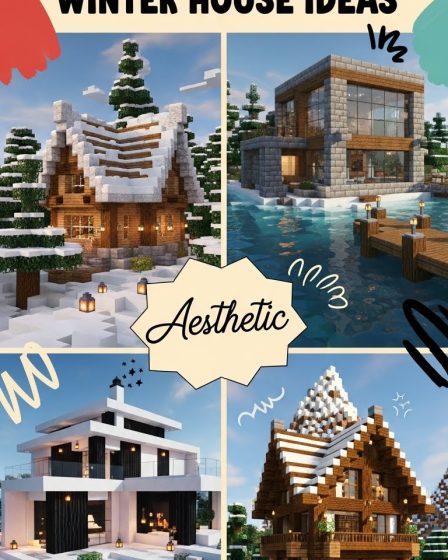 13 Aesthetic Minecraft Winter House Ideas