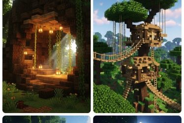 12 Jungle Tree House Ideas in Minecraft Survival
