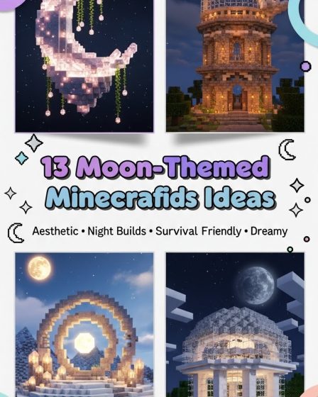 13 Aesthetic Moon-Themed Minecraft Builds Ideas