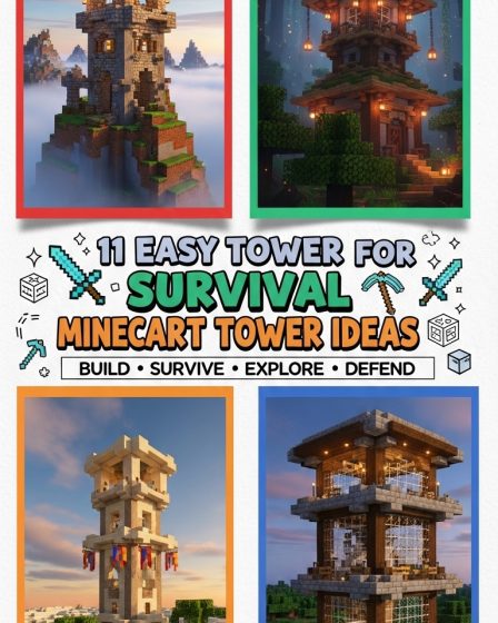 11 Easy Tower for Survival Minecraft Tower Ideas 11 Easy Tower for Survival Minecraft Tower Ideas