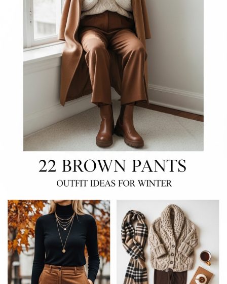 22 Brown Pants Outfit Winter 22 Brown Pants Outfit Winter