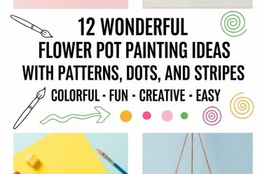 12 Wonderful Flower Pot Painting Ideas with Patterns, Dots, and Stripes