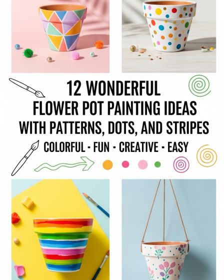 12 Wonderful Flower Pot Painting Ideas with Patterns, Dots, and Stripes 12 Wonderful Flower Pot Painting Ideas with Patterns, Dots, and Stripes