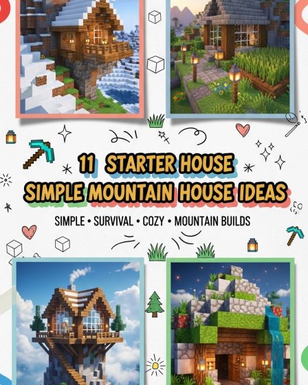 11 Minecraft Starter House Simple Mountain House Ideas 11 Minecraft Starter House Simple Mountain House Ideas