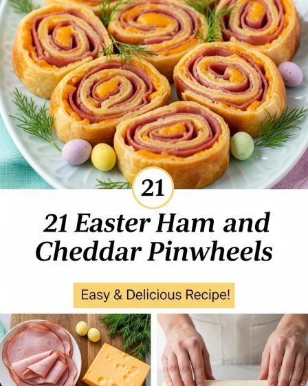 21 Easter Ham and Cheddar Pinwheels 21 Easter Ham and Cheddar Pinwheels