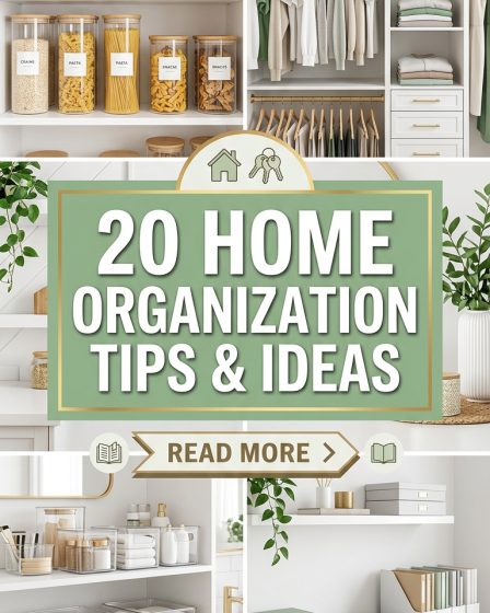 20 Home Organization Tips Ideas