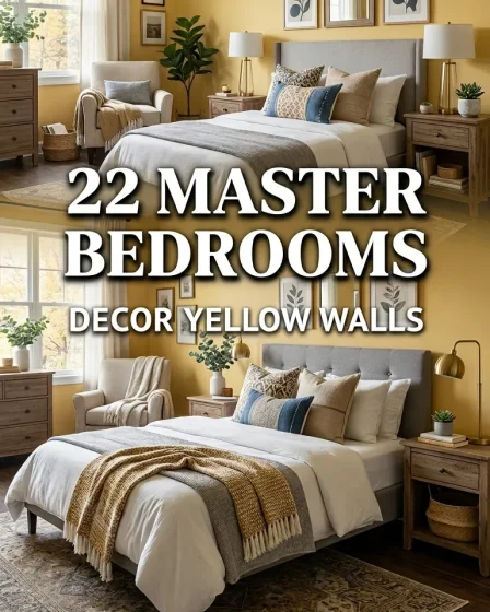 22 Master Bedrooms Decor Yellow Walls