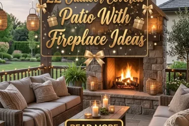 22 Outdoor Covered Patio With Fireplace