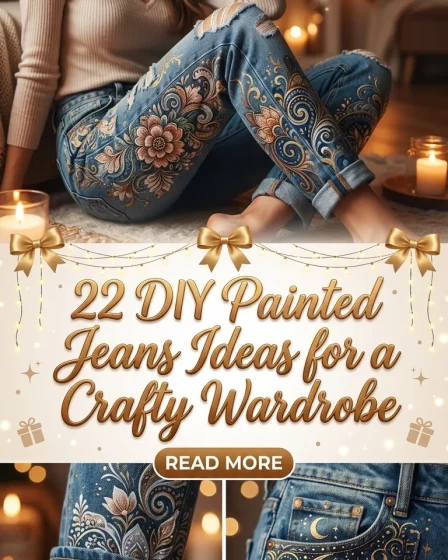 22 DIY Painted Jeans Ideas for a Crafty Wardrobe 22 DIY Painted Jeans Ideas for a Crafty Wardrobe
