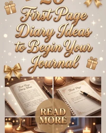 20 First Page Diary Ideas to Begin Your Journal