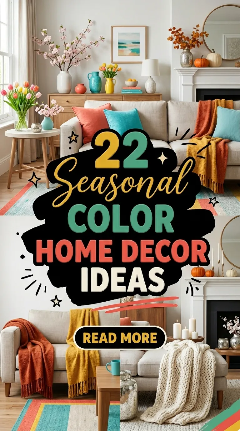 🌈22 Seasonal Color Inspired Home Decor Ideas