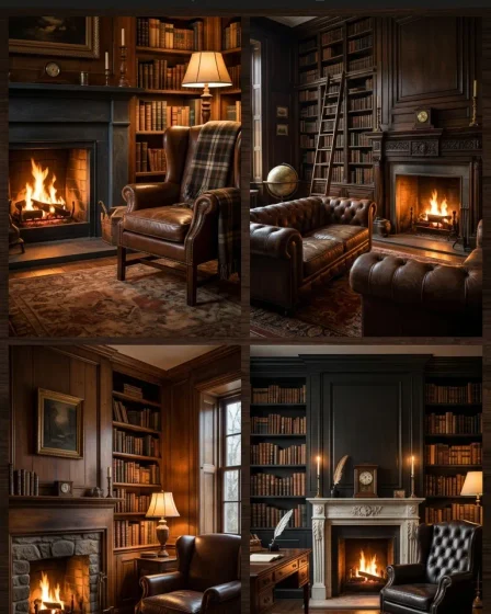 20 Dream Home Library Fireplace 20 Dream Home Library Fireplace